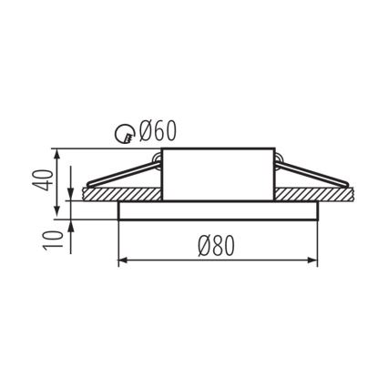 Kanlux 33123 - Badezimmereinbauleuchte FLINI 10W IP44 weiß