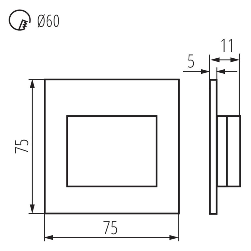 LED-Treppenbeleuchtung ERINUS LED/1,5W/12V 4000K weiß