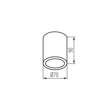 Kanlux 33360 - Auβen-Spotlight AQILO 1xGU10/7W/230V IP65 weiß