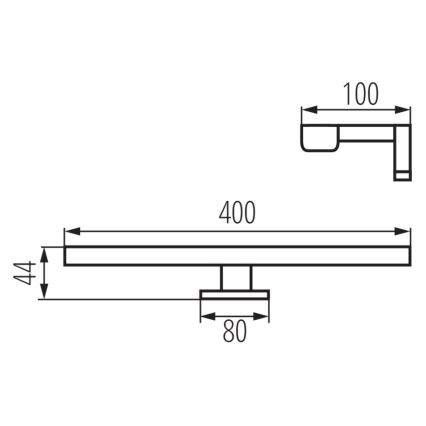 LED-Spiegelbeleuchtung für Badezimmer ASTIM LED/8W/230V IP44 mattes Chrom