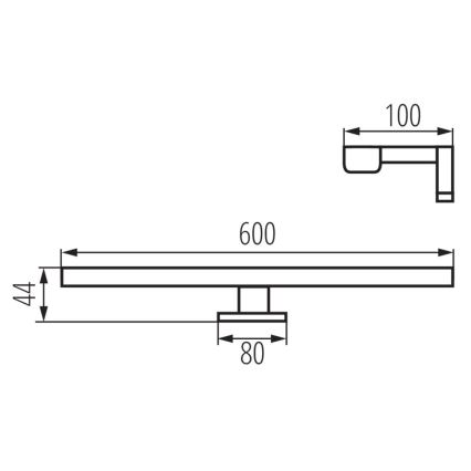 LED-Spiegelbeleuchtung für Badezimmer ASTIM LED/12W/230V IP44 weiß