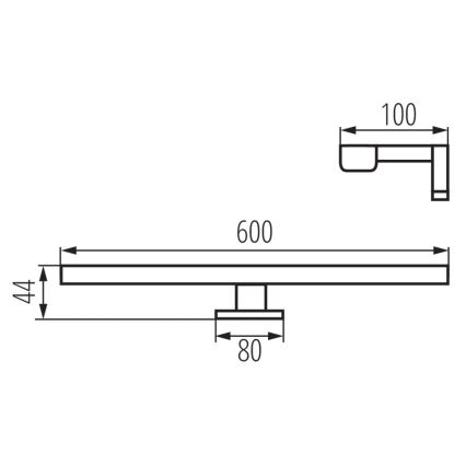 LED-Spiegelbeleuchtung für Badezimmer ASTIM LED/12W/230V IP44 mattes Chrom