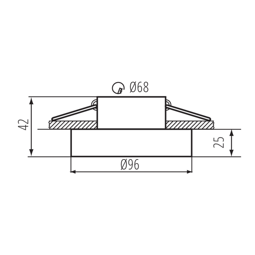 Einbaulampe ELICEO GU10/10W schwarz