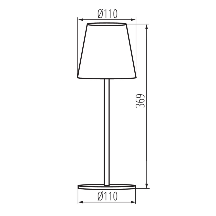 Dimm- und aufladbare LED-Tischleuchte INITA LED/1,2W/1800 mAh IP54 weiß