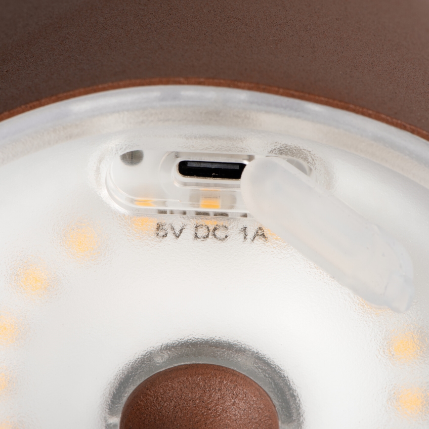 Dimm- und aufladbare LED-Tischleuchte INITA LED/1,2W/1800 mAh IP54 braun