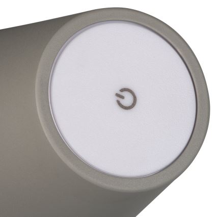 Dimm- und aufladbare LED-Tischleuchte INITA LED/1,2W/1800 mAh IP54 grau