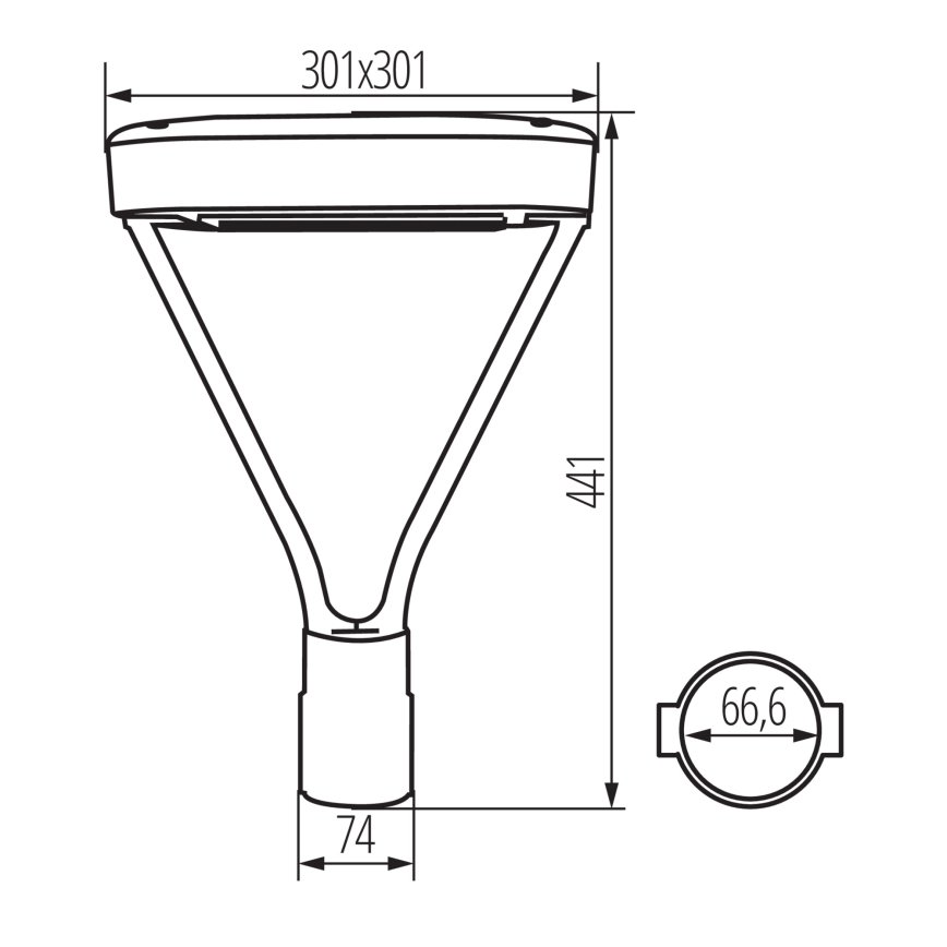 LED-Straßenleuchte PARCOLI LED/30/40/50W/230V 3000/4000/6500K IP66 grau