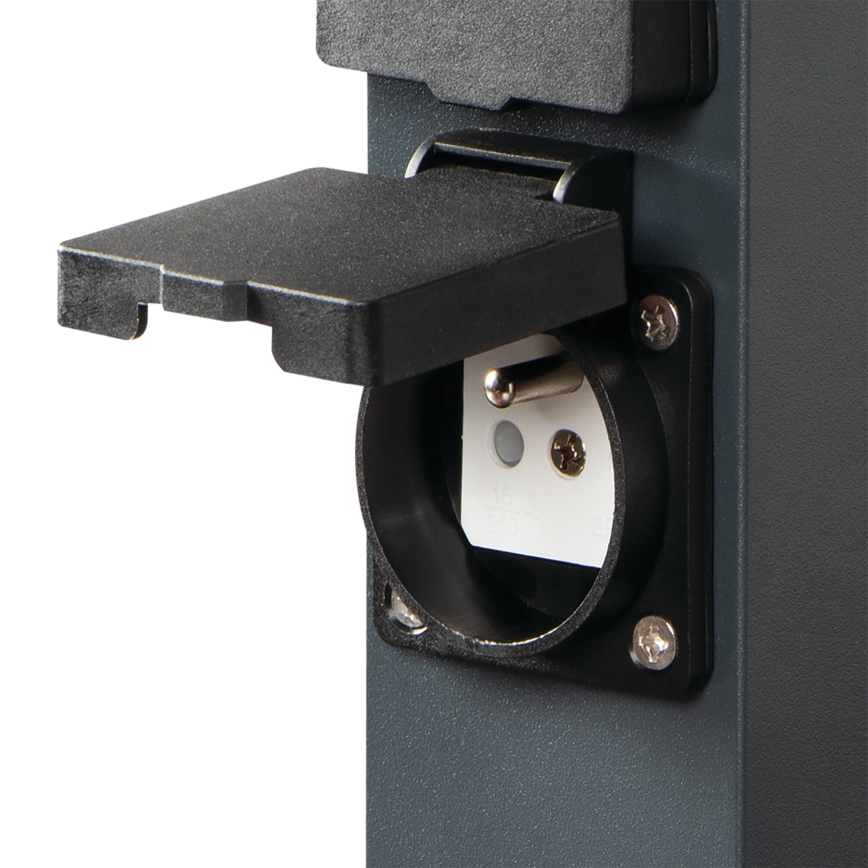 Outdoor-Steckdosensäule NASTO 2Z Type E 230V IP44 anthrazit