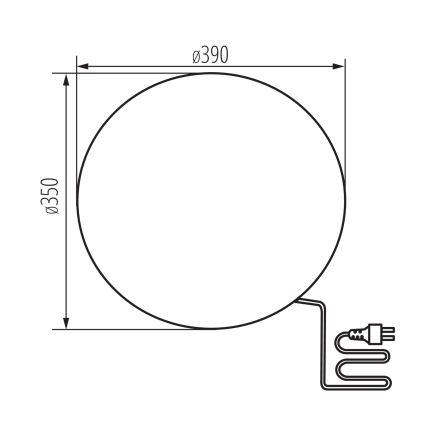 Außenleuchte STONO 1xE27/25W/230V d 39 cm IP65