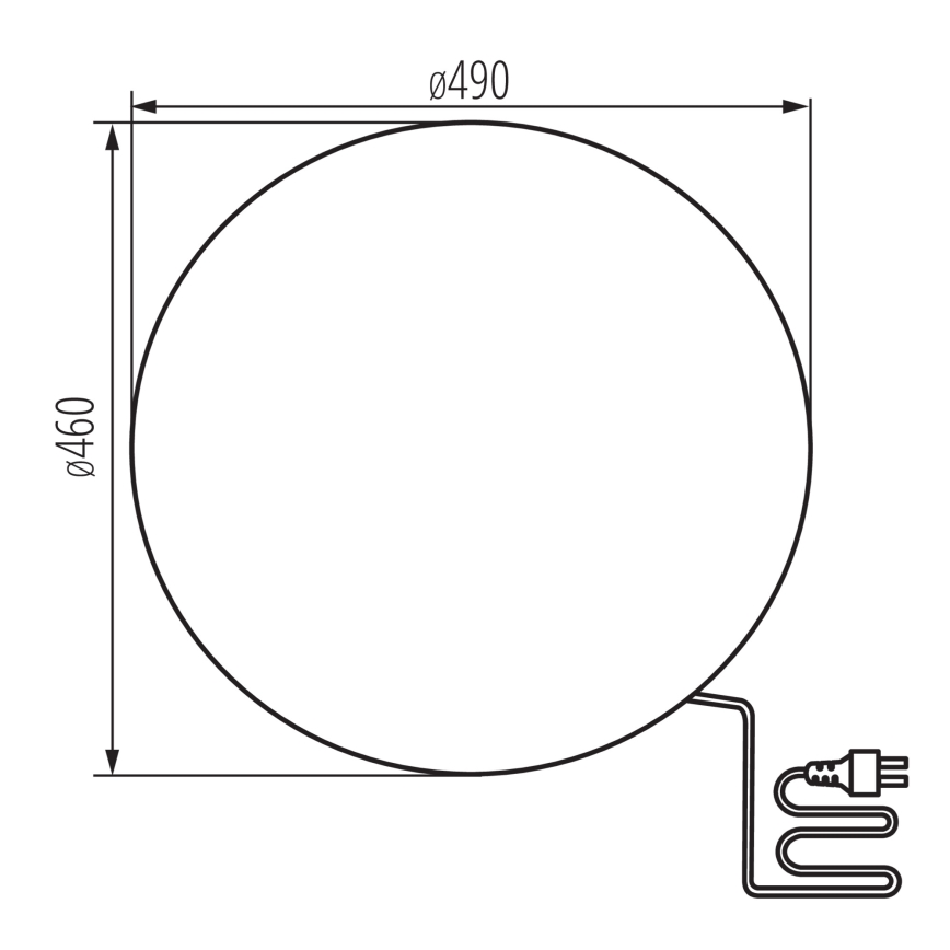 Außenleuchte STONO 1xE27/25W/230V d 49 cm IP65