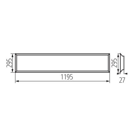 LED-Einbaupanel BLINGO LED/34W/230V 120x30 cm UGR&lt;16