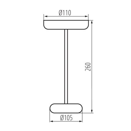 Kanlux 37313 - Dimmbare aufladbare LED-Leuchte FLUXY LED/1,7W/1800 mAh IP44 grün