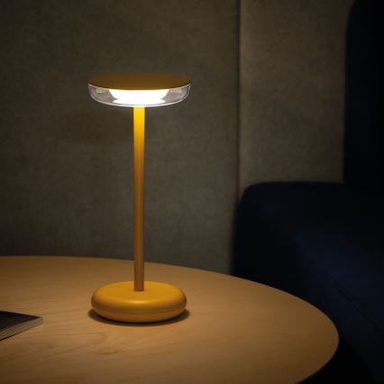 Dimmbare, wiederaufladbare LED-Lampe FLUXY LED/1,7W/1800 mAh IP44 gelb