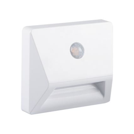 LED-Einbauleuchte IRS mit Bewegungs- und Dämmerungssensor LED/0,3W/3xAAA IP54 weiß