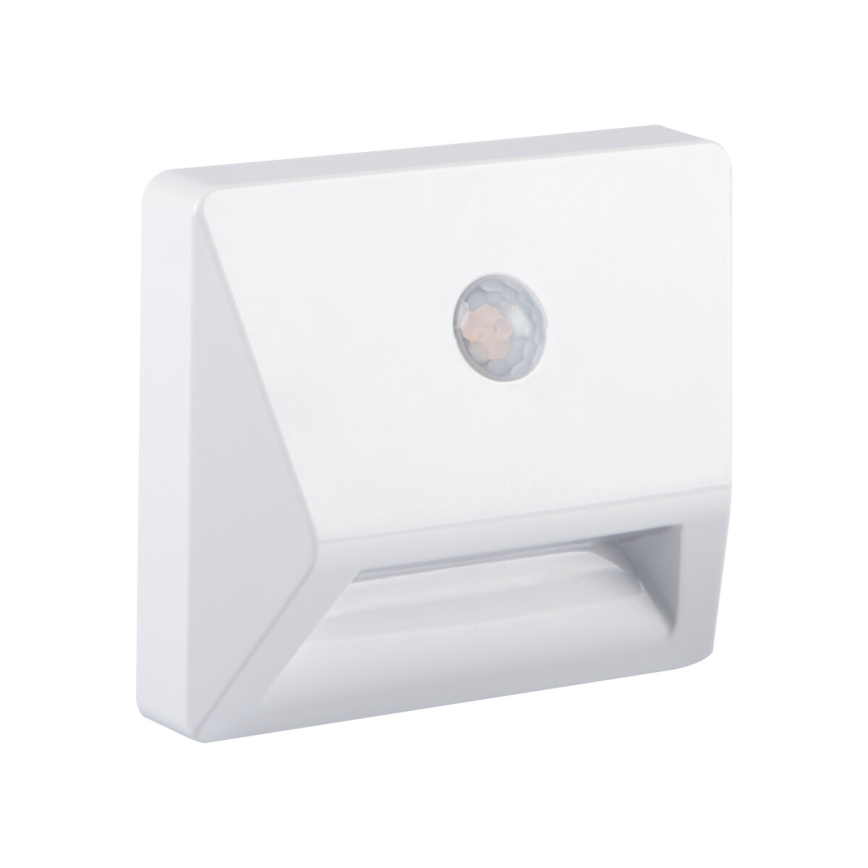 LED-Einbauleuchte IRS mit Bewegungs- und Dämmerungssensor LED/0,3W/3xAAA IP54 weiß