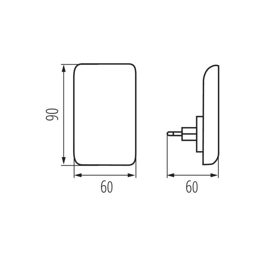 LED-Orientierungslicht mit Dämmerungssensor zum Einstecken in die Steckdose ORISA LED/0,28W/230V weiß