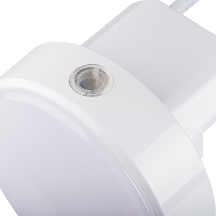 Dimmbares LED-Orientierungslicht mit Dämmerungssensor für die Steckdose ULOV LED/0,5W/230V weiß
