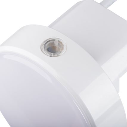 Kanlux 37396 - Dimmbare LED-Orientierungsleuchte mit Dämmerungssensor für Steckdose ULOV LED/0,5W/230V weiß