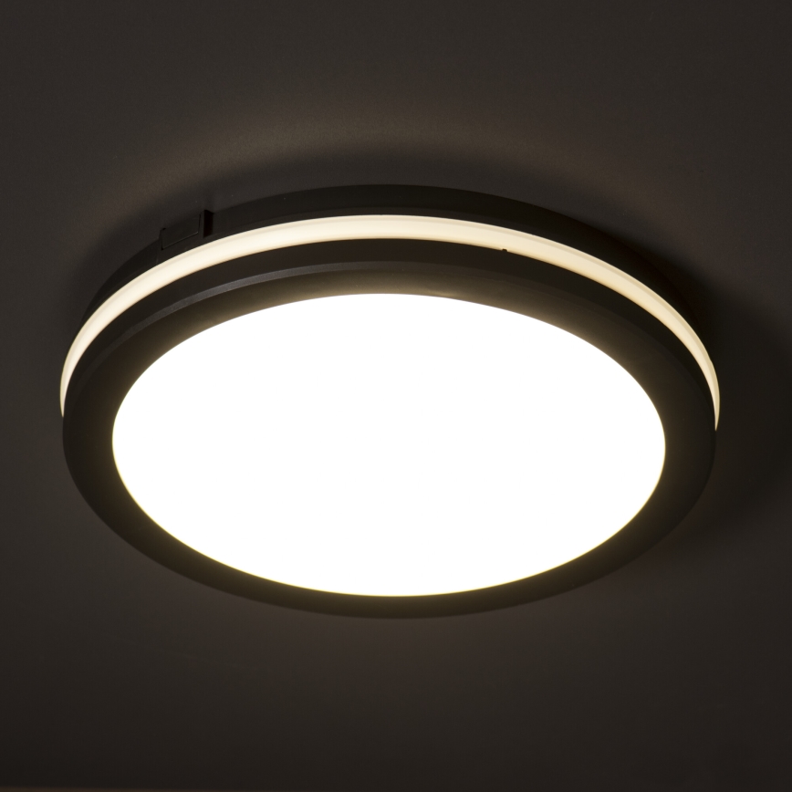 LED-Deckenleuchte für den Außenbereich BENO E LED/20W/230V 3000/4000/6500K d 20 cm IP65 schwarz