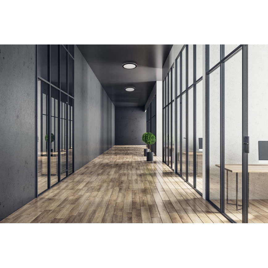 LED-Deckenleuchte für den Außenbereich BENO ECO LED/20W/230V 3000/4000/6500K d 20 cm IP65 schwarz