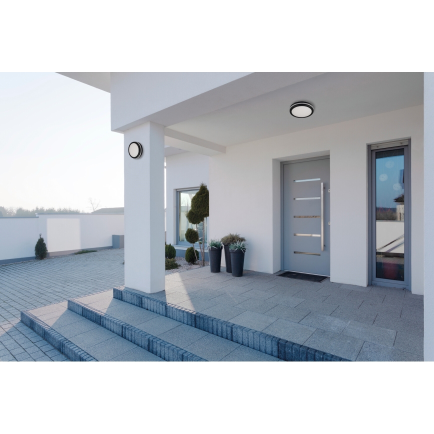 LED-Deckenleuchte für den Außenbereich BENO ECO LED/20W/230V 3000/4000/6500K d 20 cm IP65 schwarz
