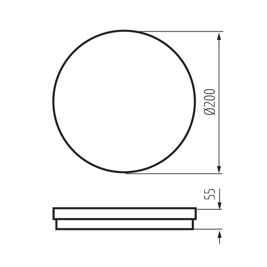 LED-Deckenleuchte für den Außenbereich BENO ECO LED/20W/230V 3000/4000/6500K d 20 cm IP65 schwarz