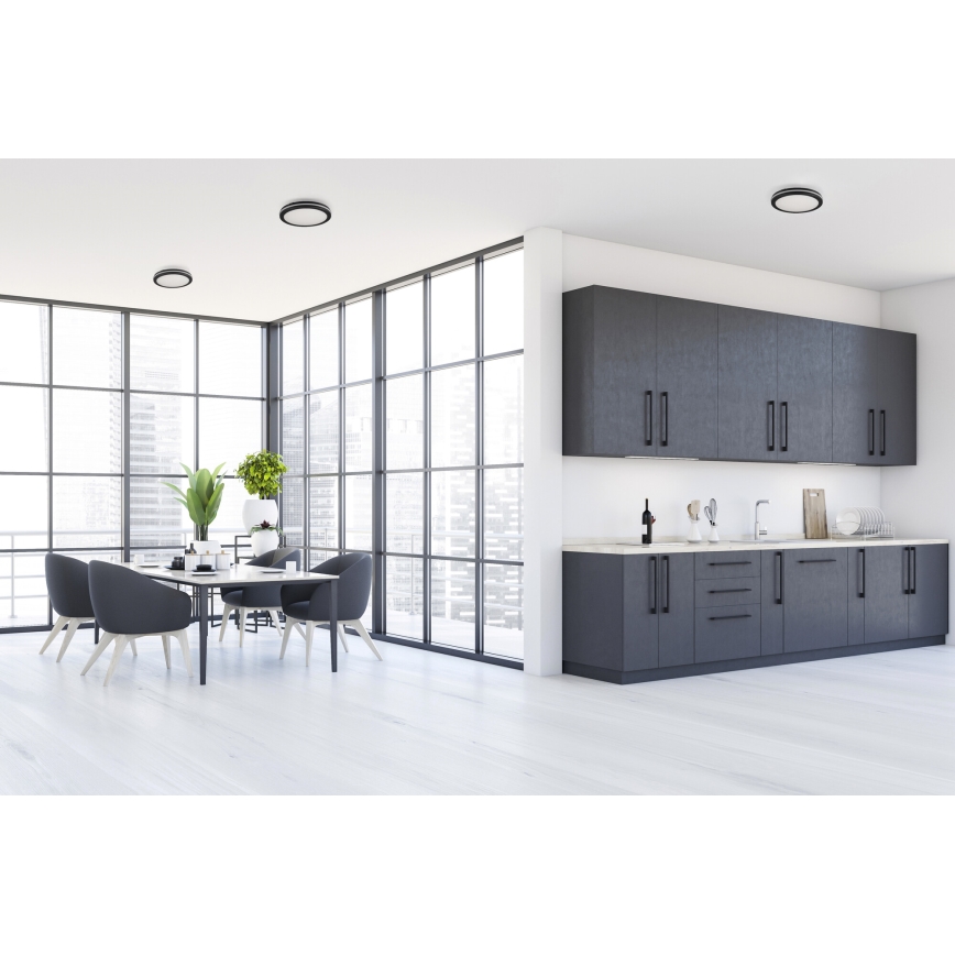 LED-Deckenleuchte für den Außenbereich BENO E LED/30W/230V 3000/4000/6500K d 30 cm IP65 schwarz