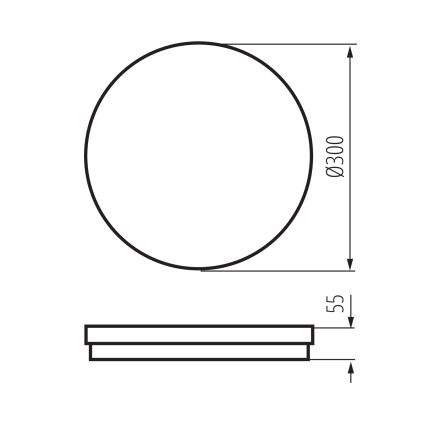 LED-Deckenleuchte für den Außenbereich BENO E LED/30W/230V 3000/4000/6500K d 30 cm IP65 schwarz