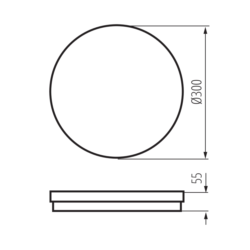 LED-Deckenleuchte für den Außenbereich BENO E LED/30W/230V 3000/4000/6500K d 30 cm IP65 schwarz