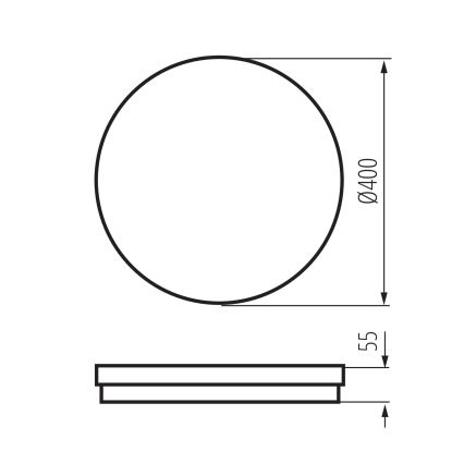 LED-Deckenleuchte für den Außenbereich BENO ECO LED/40W/230V 3000/4000/6500K d 40 cm IP65 weiß