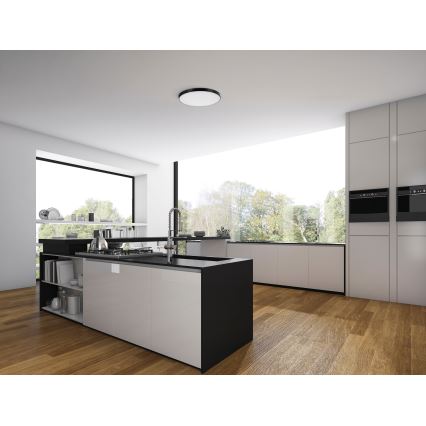 Dimmbare LED-Deckenleuchte PLAFON LED/20W/230V 3000-6500K Wi-Fi schwarz