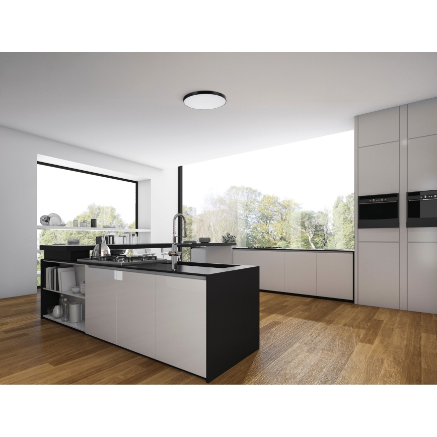 Dimmbare LED-Deckenleuchte PLAFON LED/20W/230V 3000-6500K Wi-Fi schwarz