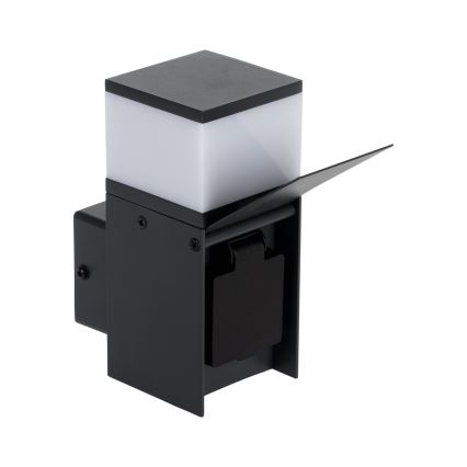 Outdoor-Wandleuchte mit Steckdose DASTEN 1xG9/11W/230V IP44 schwarz