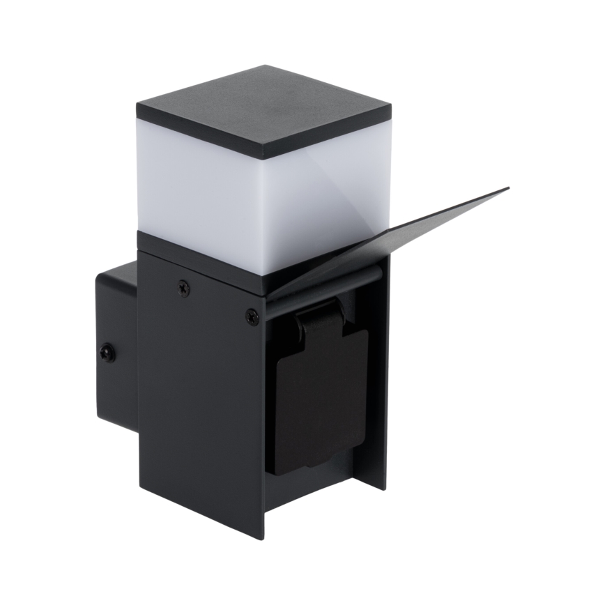 Outdoor-Wandleuchte mit Steckdose DASTEN 1xG9/11W/230V IP44 schwarz