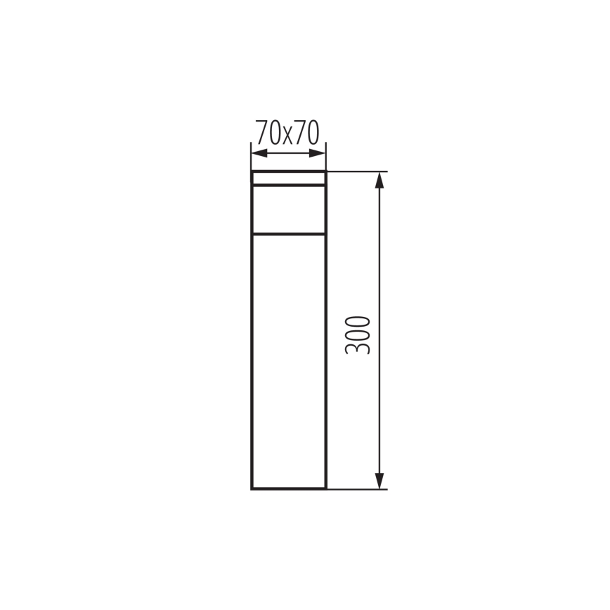 Außenleuchte DASTEN 1xG9/11W/230V 30 cm IP44 schwarz