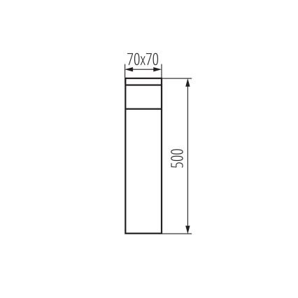 Außenleuchte DASTEN 1xG9/11W/230V 50 cm IP44 schwarz
