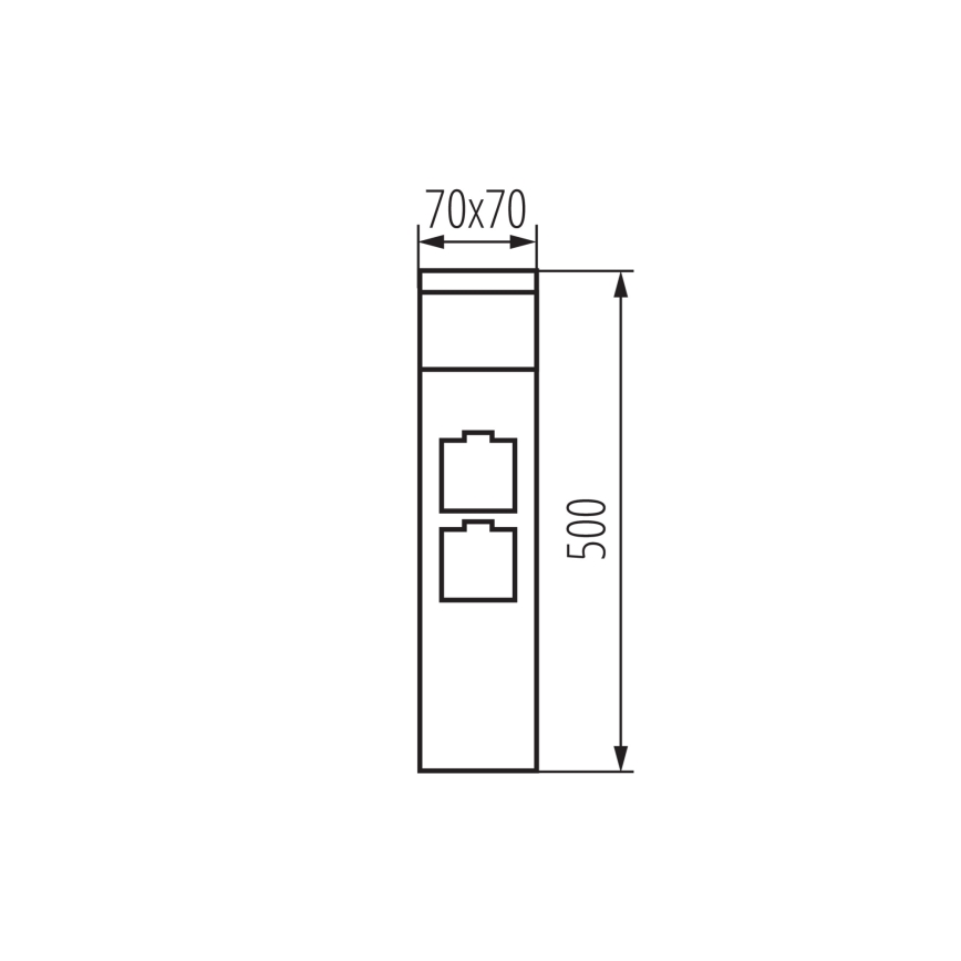 Außenleuchte mit 2 Steckdosen DASTEN 1xG9/11W/230V 50 cm IP44 schwarz