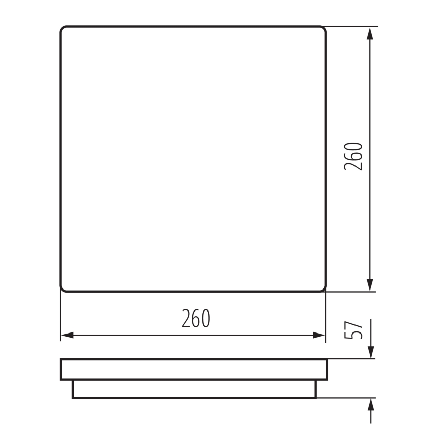 LED-Deckenleuchte für den Außenbereich BENO LED/24/30W/230V 3000/3500/4000K IP65 anthrazit eckig