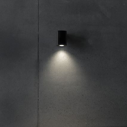 Outdoor-Wandleuchte ZEVI 1xGU10/10W/230V IP54 schwarz
