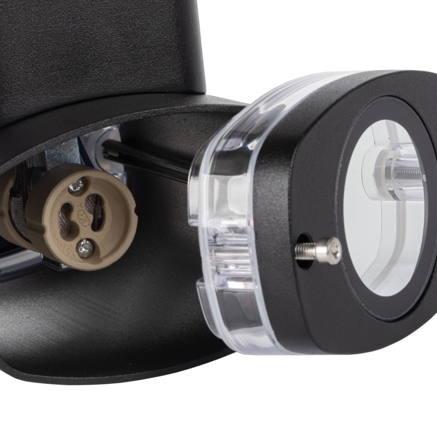 Outdoor-Wandleuchte ZEVI 1xGU10/10W/230V IP54 schwarz