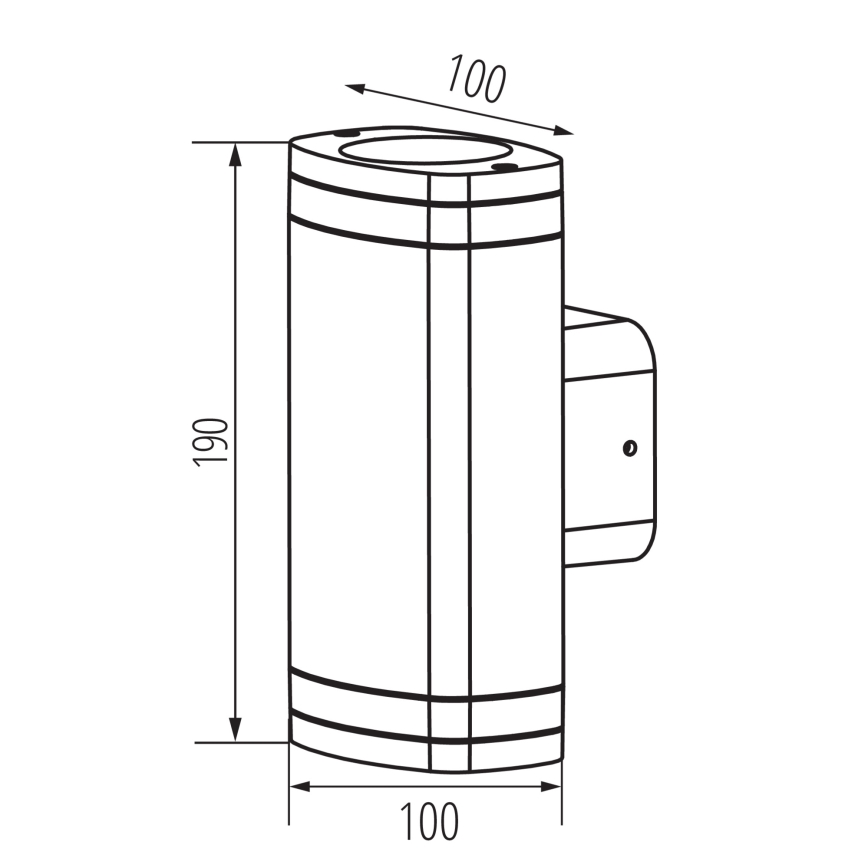 Outdoor-Wandleuchte ZEVI 2xGU10/10W/230V IP54 anthrazit