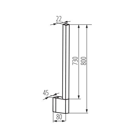 LED-Outdoor-Wandleuchte YALTE LED/10W/230V 3000K IP54 schwarz