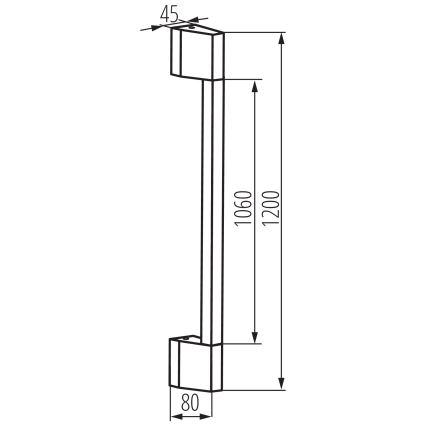 LED-Outdoor-Wandleuchte YALTE LED/11W/230V 4000K IP54 schwarz