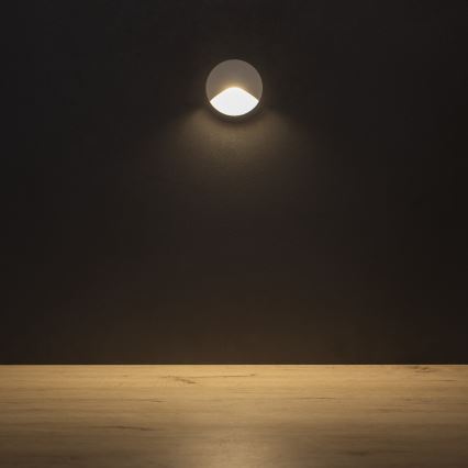 LED-Treppenleuchte EXIN, 2,5 W, 230 V, 3000 K, IP65, weiß, rund