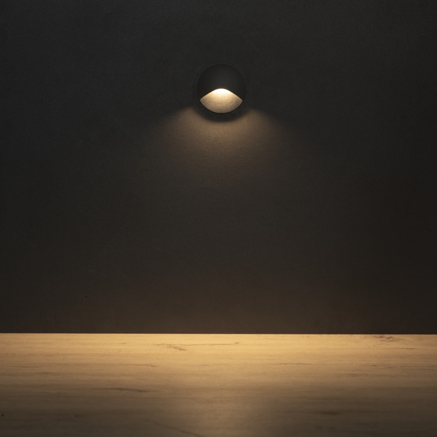 LED-Treppenleuchte EXIN LED/2,5W/230V 3000K IP65 anthrazit rund