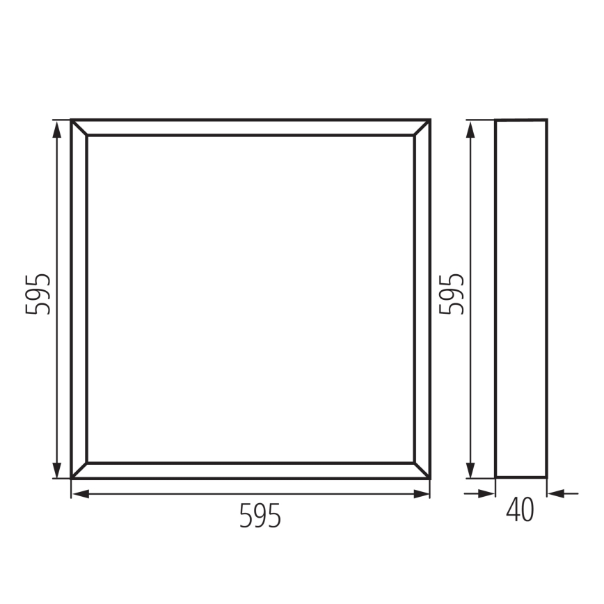 Aufputz-LED-Panel BLINGO AIO LED/40W/230V 3000/4000/6500K 60x60 cm CRI 90