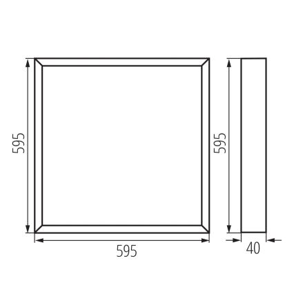 LED-Aufputzpanel BLINGO UAIO LED/40W/230V 3000/4000/6500K 60x60 cm CRI 90 UGR19