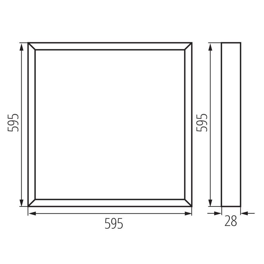 LED-Einlegepanel BLINGO AIO LED/38W/230V 3000/4000/6500K 60x60 cm CRI 90