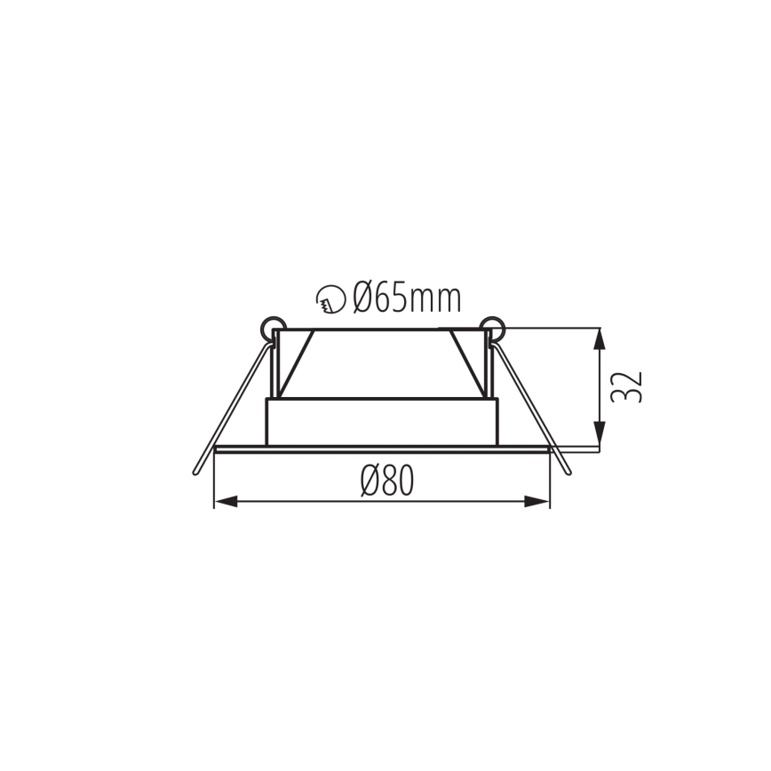 LED-Einbauleuchte FIZU LED/4W/230V 3000/4000/6500K schwarz