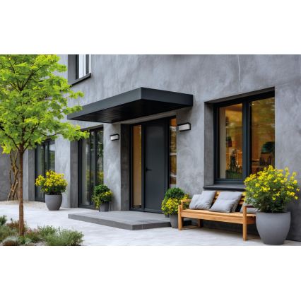 Außenwandleuchte LERTO 1xE27/15W/230V IP54 schwarz